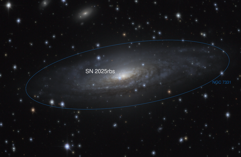 ابرنواختر 2025rbs  در ngc 7331