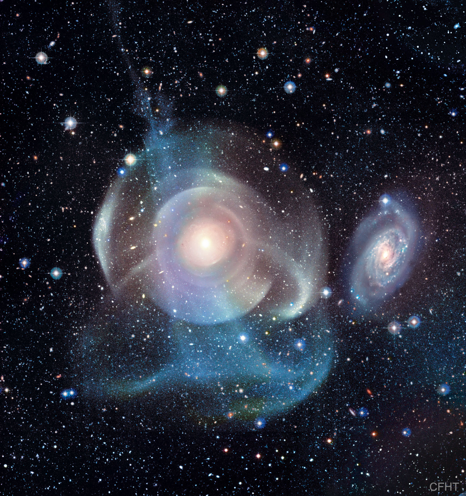 کهکشان NGC 474: پوسته‌ها و جریان‌های ستاره‌ای