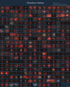 فهرست کامل عکاسی شده ۳۱۳ سحابی شارپلس